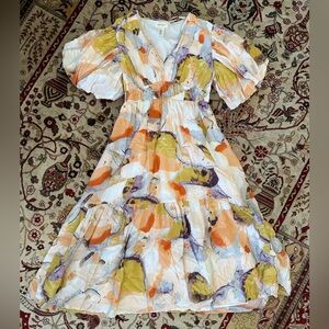 Jessica Simpson Multicolor Puff Sleeve Dress